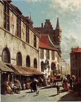 unknow artist European city landscape, street landsacpe, construction, frontstore, building and architecture. 118 oil painting picture